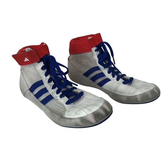 ADIDAS ~ YOUTH 4 ~ RED WHITE BLUE WRESTLING SHOES - Picture 1 of 7
